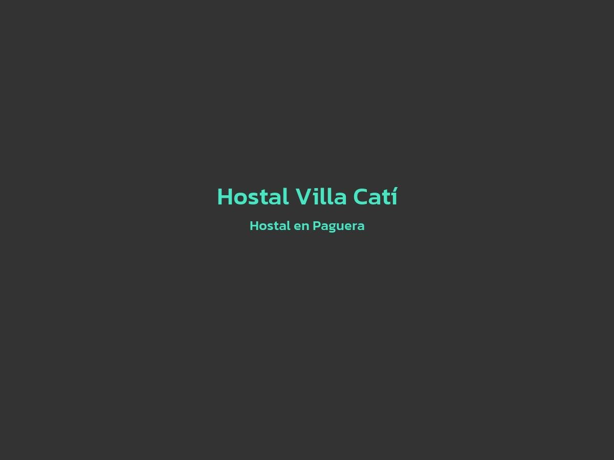 Vista principal de Hostal Villa Catí