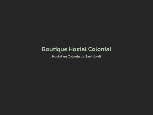 Hostal - Boutique Hostal Colonial