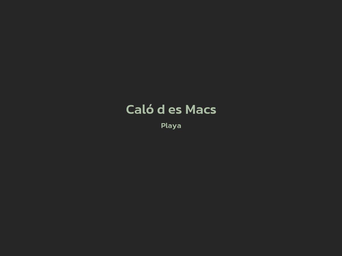Vista principal de Caló d´es Macs