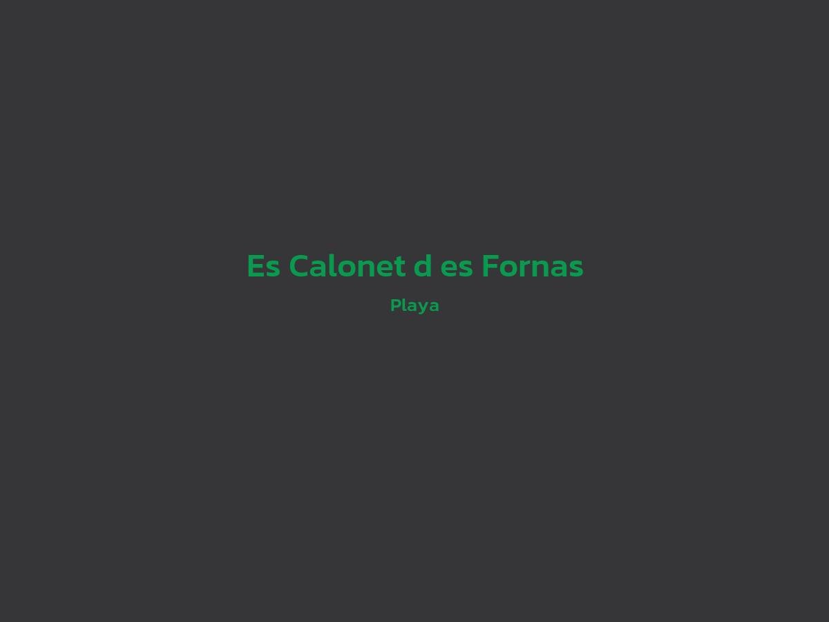 Vista principal de Es Calonet d´es Fornas