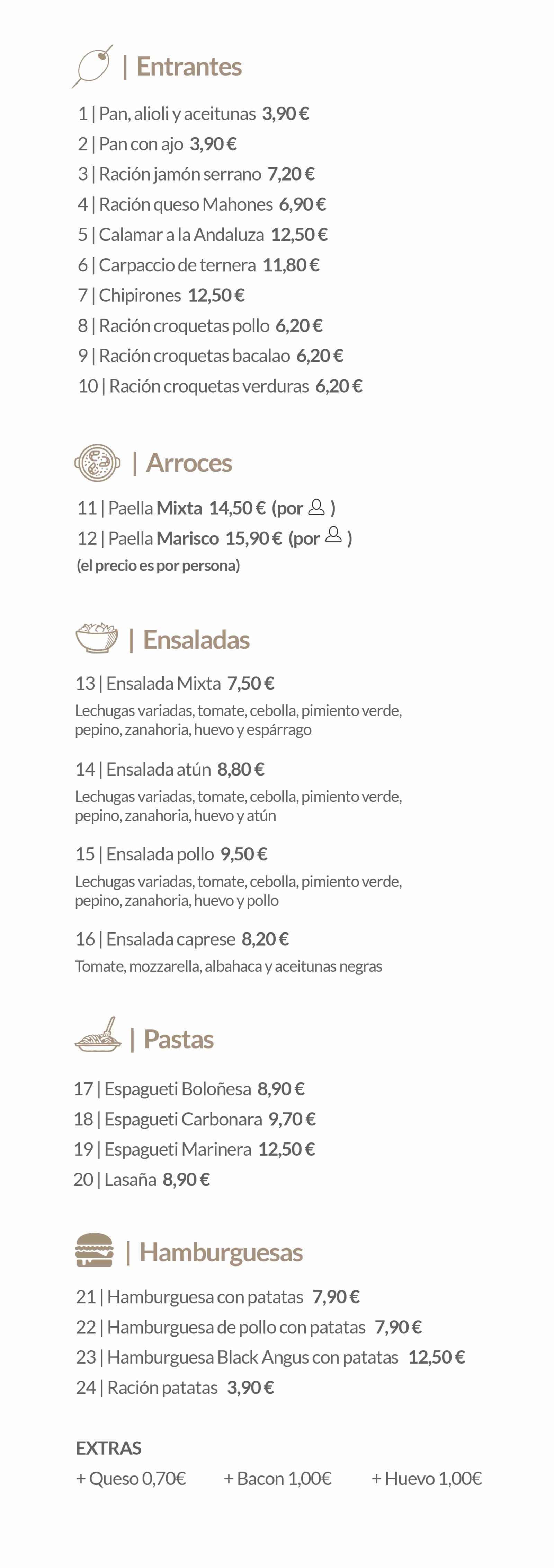 Menu pizzeria sa coma